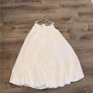 Zara White A-Line Skirt